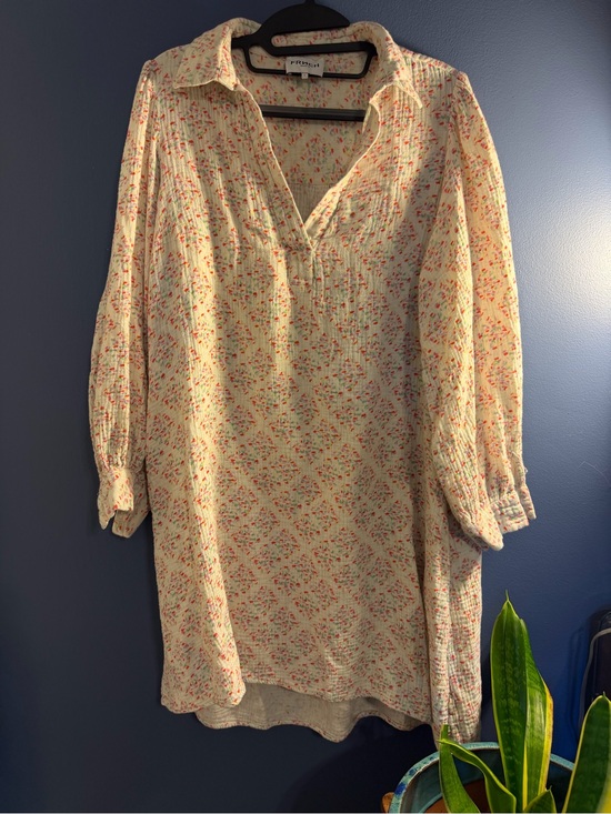 FRNCH Dresses & Skirts - FRNCH Cream dress with Multicolor flowers size Large